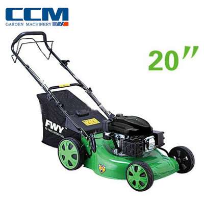 Gasoline Lawn Mower Hand Push Petrol Brush Cutter With Wheels 4 Stroke Air Cooled 20Inch Grass Mower